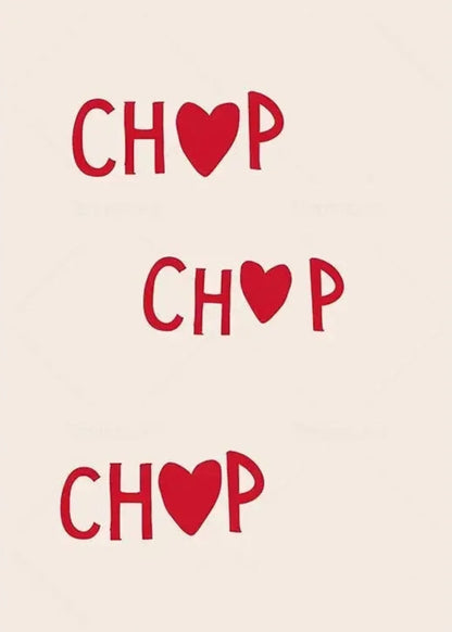 Hand Drawn Minimalist Wall Art | Contemporary Decor Poster | Chop Series Design