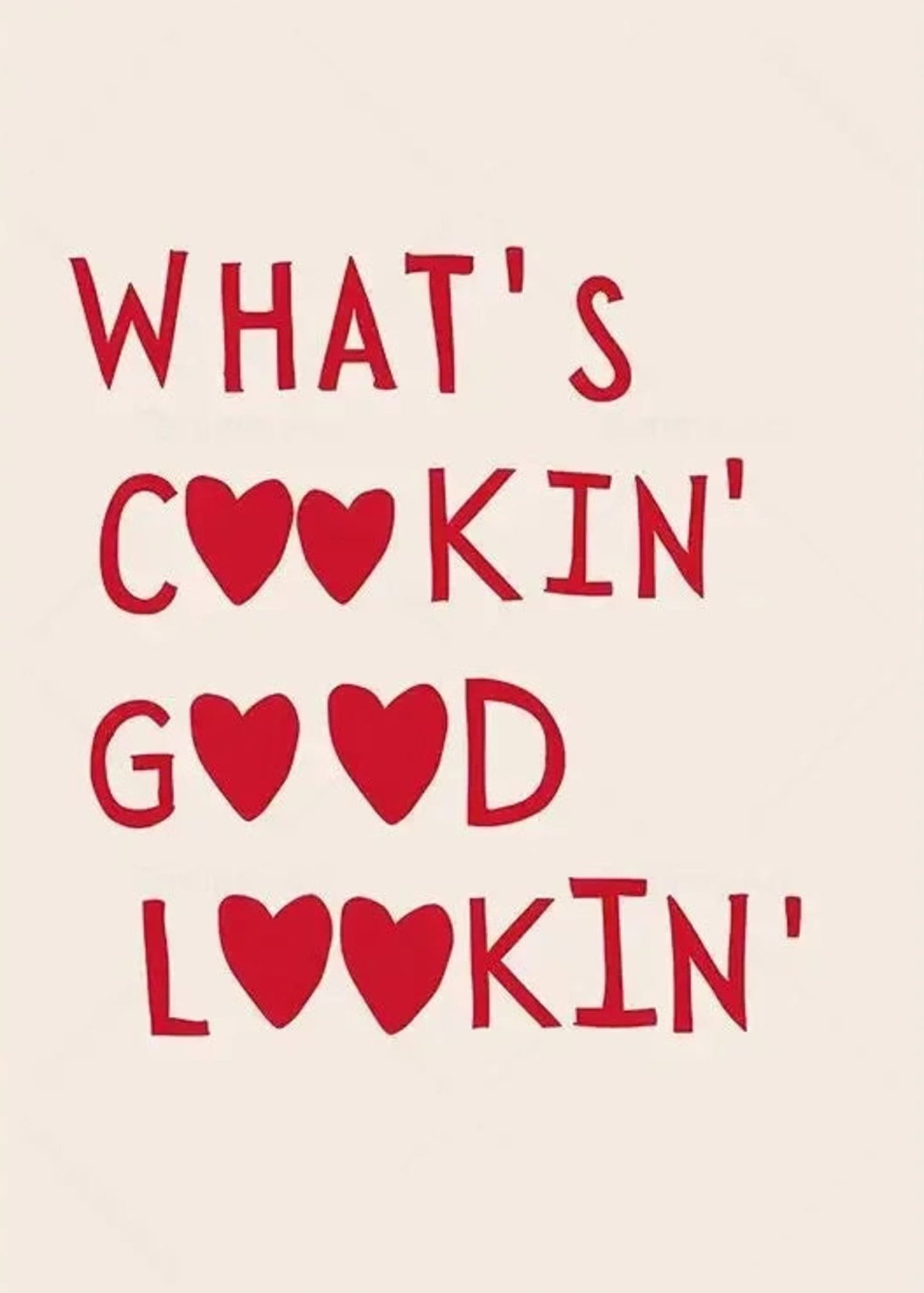 Minimalistische Wandkunst „What's Cookin Good Lookin“