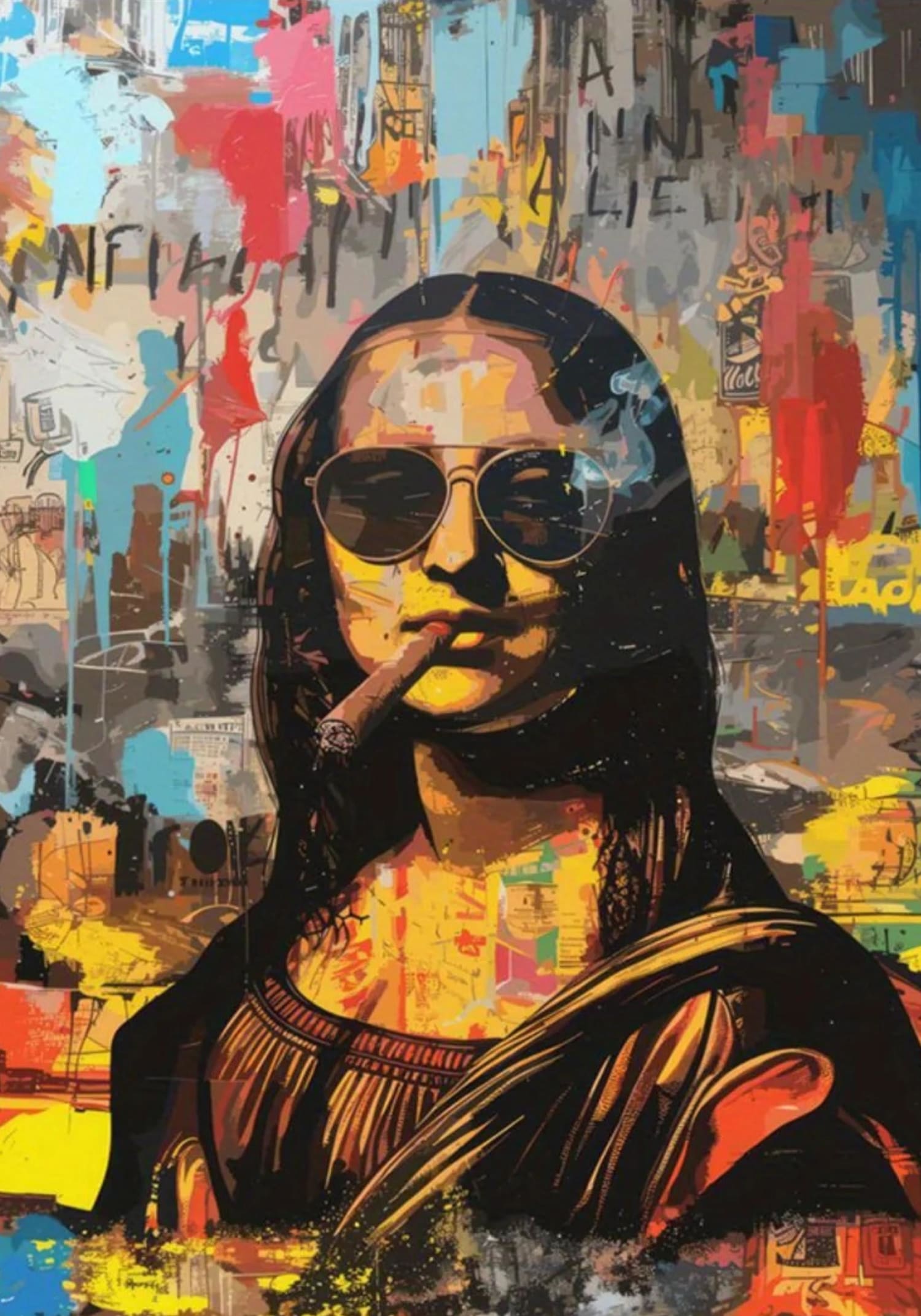 MODERN PUNK MONA LISA – Wall Of Art Studio