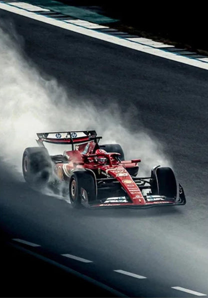 Formel Grand Prix Senna | Abstraktes Graffiti-Poster mit Rennstrecke | Leclerc Supercar Wanddekoration