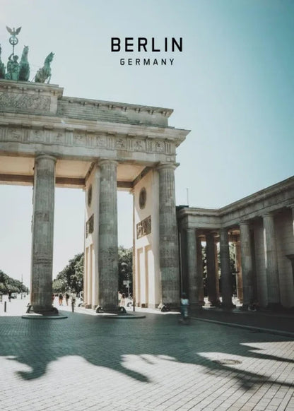 Brandenburg Gate Poster | Berlin Landmark Art | European Cityscape | Berlin Germany Wall Decor | Travel Art Print