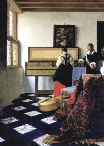Johannes Vermeer | De Muziekles | Klassieke Nederlandse Kunst