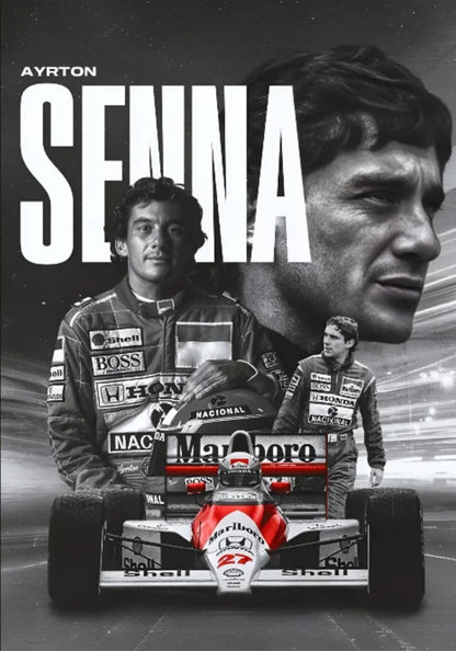 Ayrton Senna F1-Rennfahrer-Poster | Heimdekor-Wandkunst für Wohnzimmer, Schlafzimmer, Bar, Café