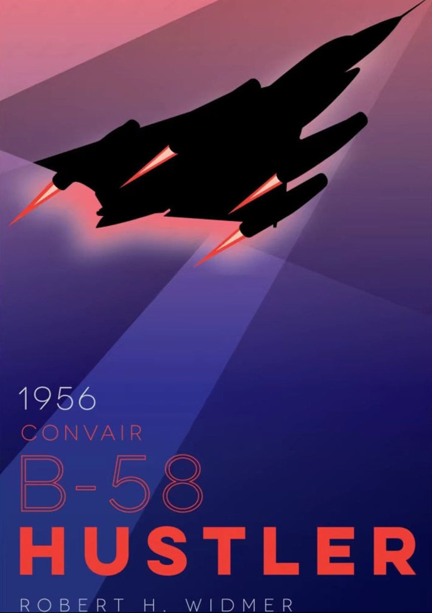 1956 Convair B-58 Hustler | Retro Aviation | Bold Colors