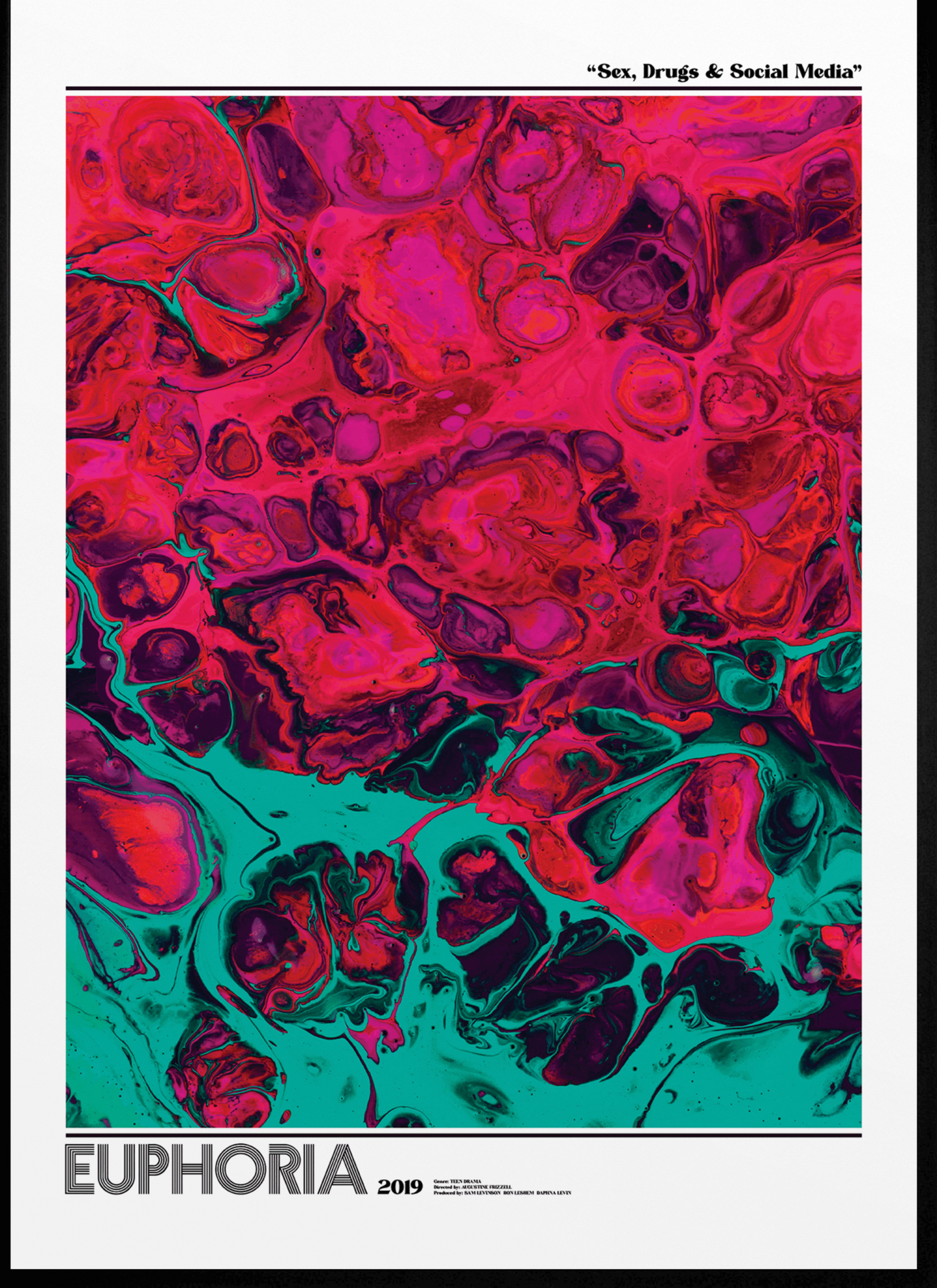 Euphoria TV Series Poster | Iconic Visual Artwork | 2019 Edition | Home & Garden Decor