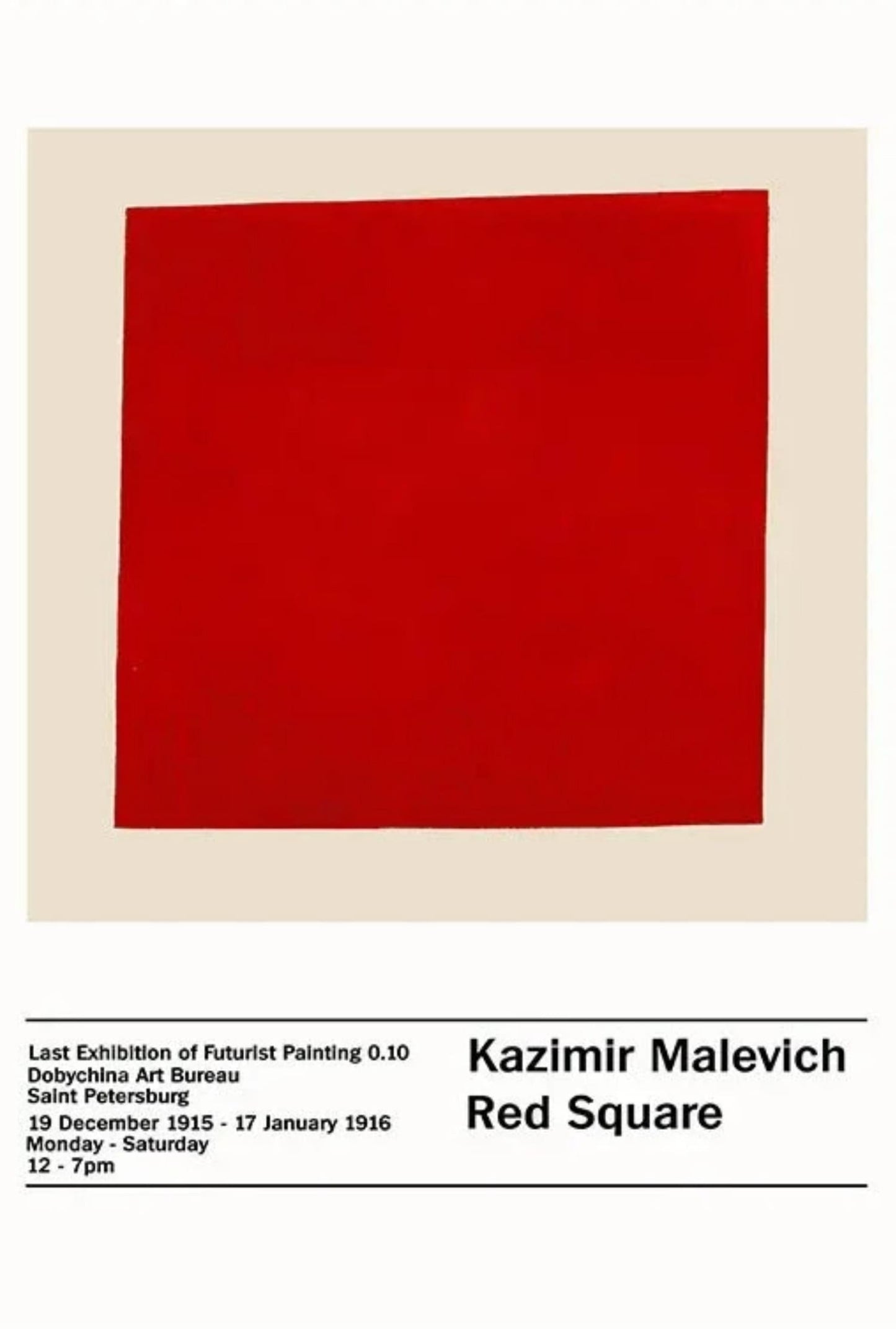 Rode Plein | Kazimir Malevich | Moderne Minimalist
