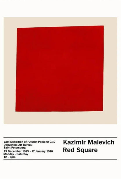 Rode Plein | Kazimir Malevich | Moderne Minimalist