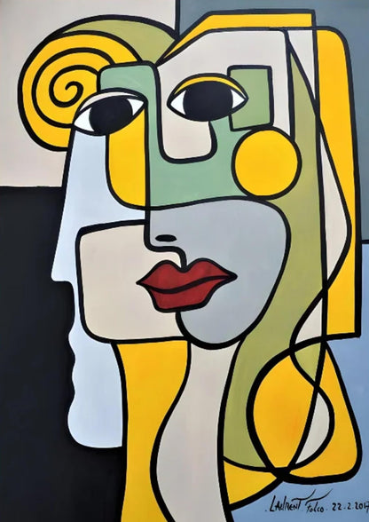 Abstrakter Vintage-Stil | Picasso-Ausstellung | Klassisches Anime