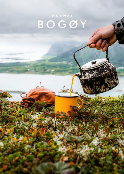 Outdoor Tea Brewing Poster | Norway | Savor Moments in Tranquil Nature | Wall Art Decor