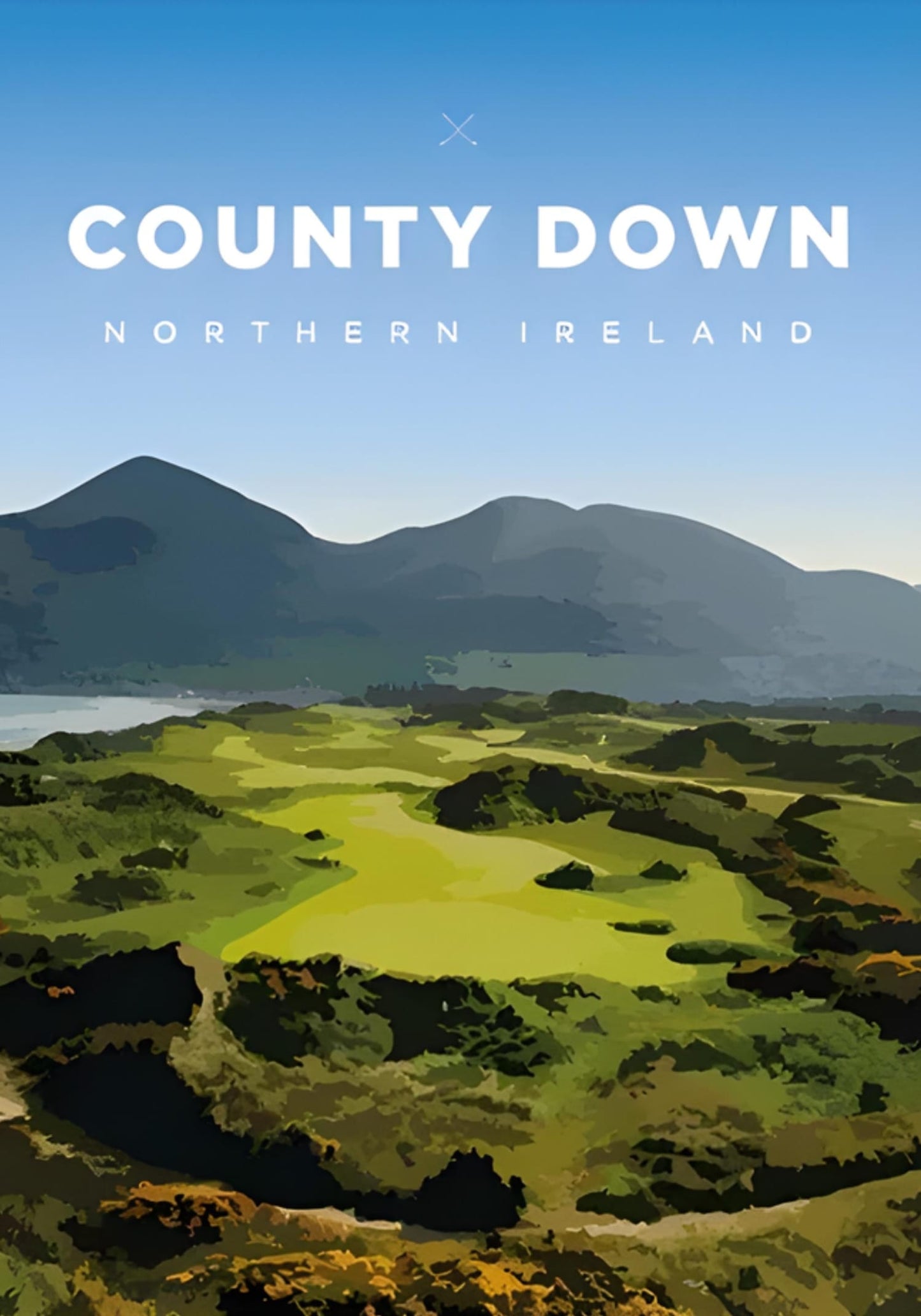 County Down Golfbaan | Schilderachtige Kunst uit Noord-Ierland