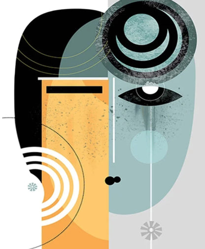 Dual Perspectives | Abstract Art | Home Decor Poster | Vibrant Colors | Wall Art | Modern Design | Visual Artwork