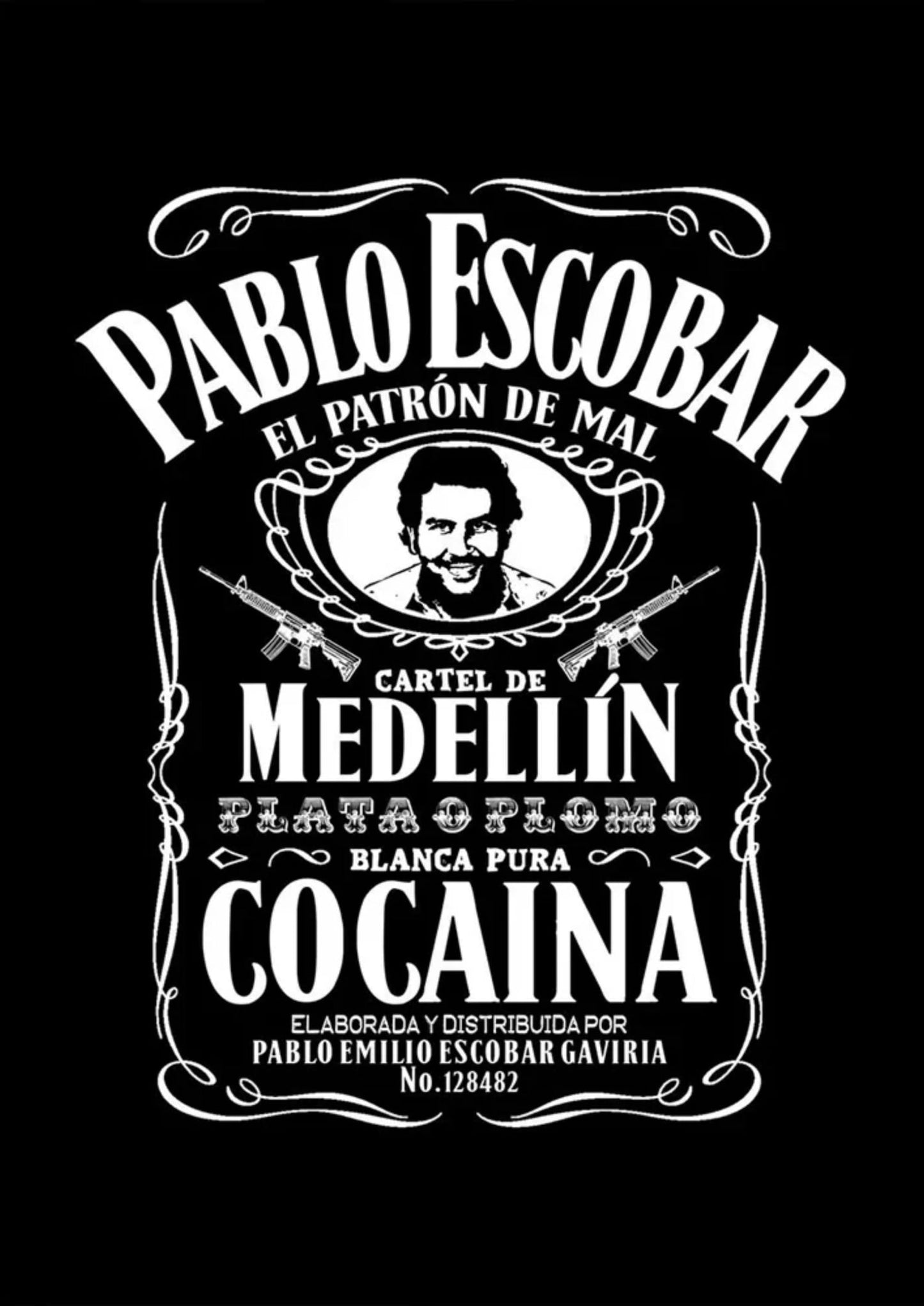 Pablo Escobar | Vintage Whiskey Etiket Kunst
