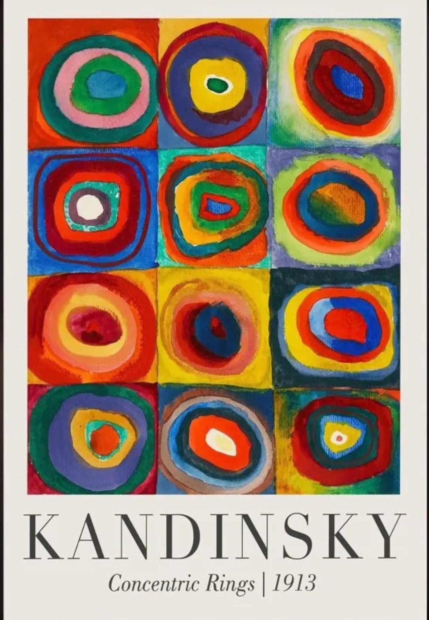 Concentric Rings | Wassily Kandinsky | 1913 | Colorful Art Exhibition Poster