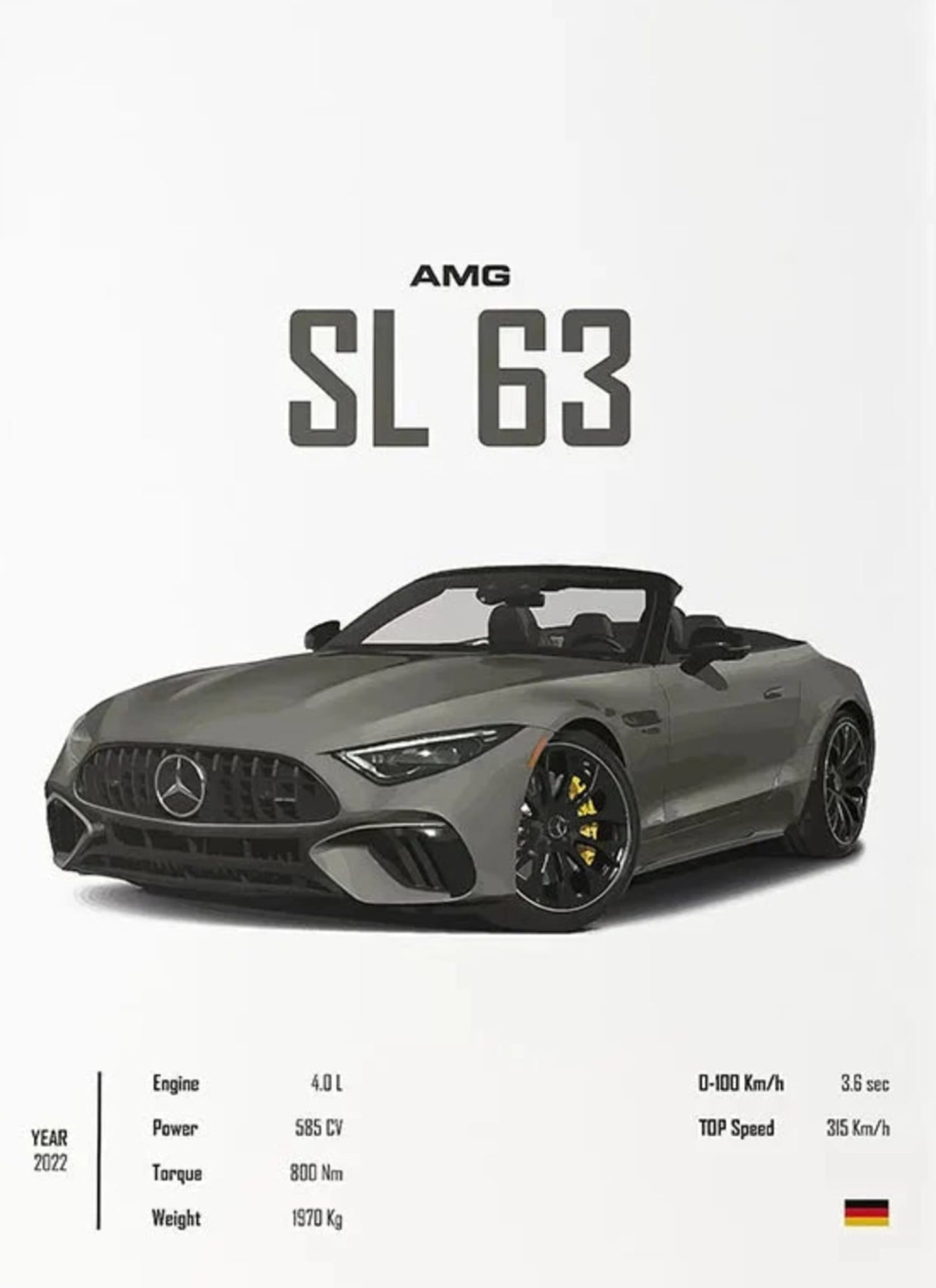 Mercedes SL 63 | Automobiel Eerbetoon | Moderne Decor