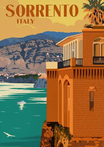 Sorrento-Landschaft | Vintage italienische Kunst | La Dolce Vita