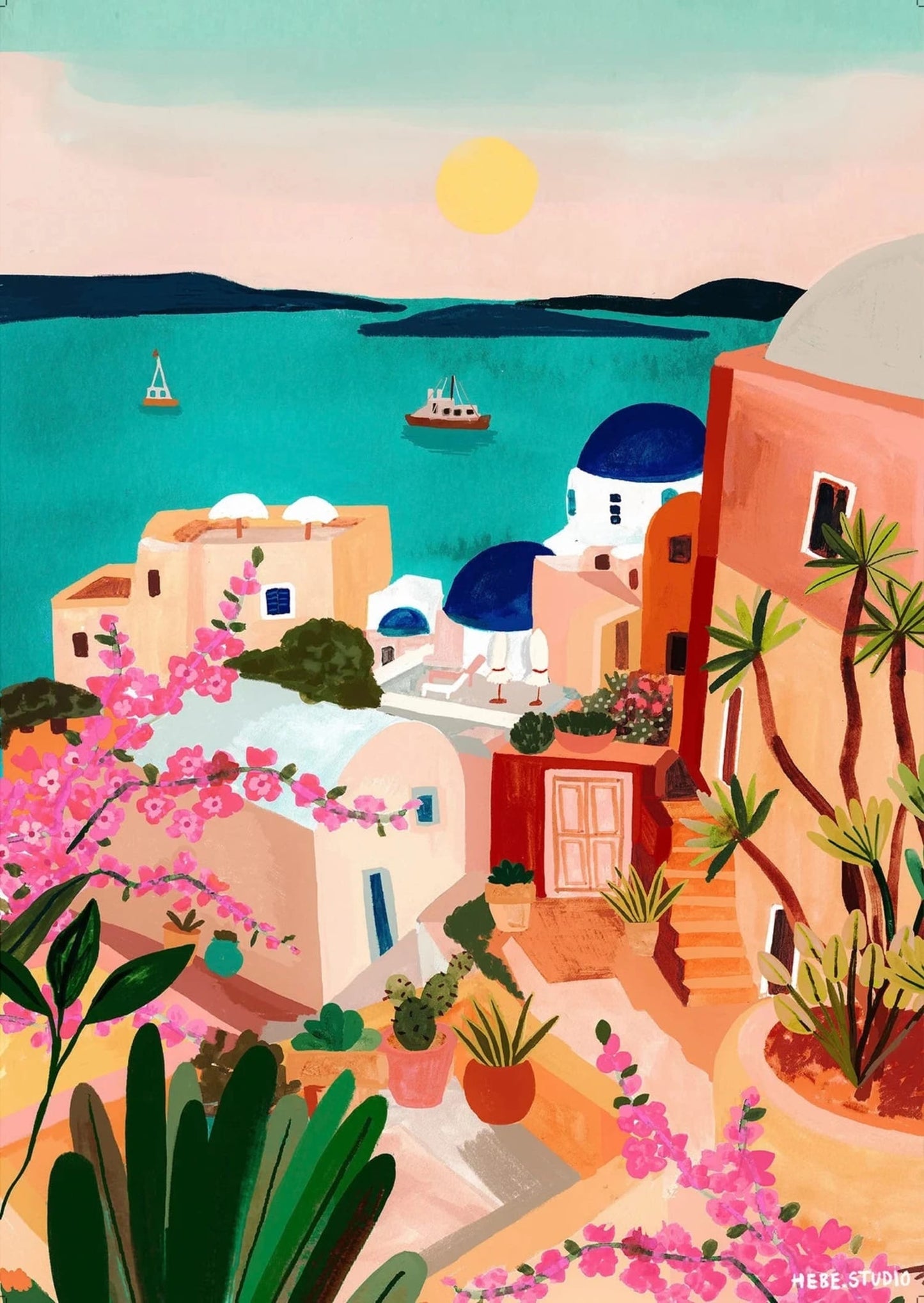 abstract india landscape poster