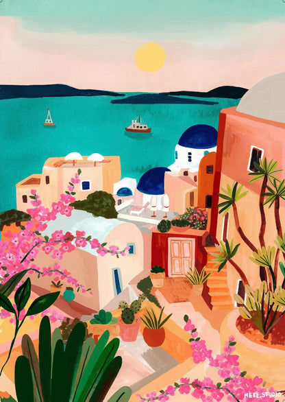 abstract india landscape poster