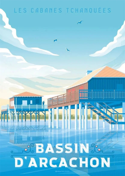 Bassin D'Arcachon Scenic Travel Poster | Iconic Destinations | Stunning Coastal Art Print | Wall Decor