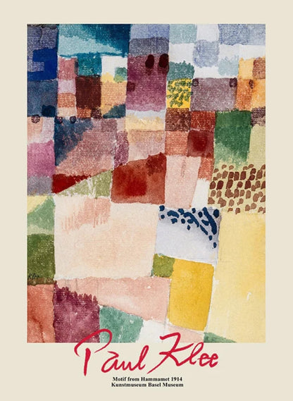 Paul Klee | Motiv aus Hammamet | Abstrakte, lebendige Farben