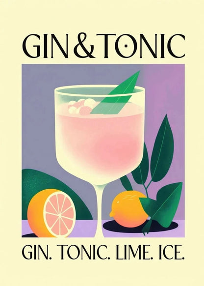 Gin Tonic | Vintage-Cocktailparty-Dekoration