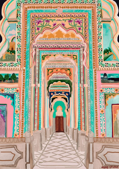 abstract india landscape poster