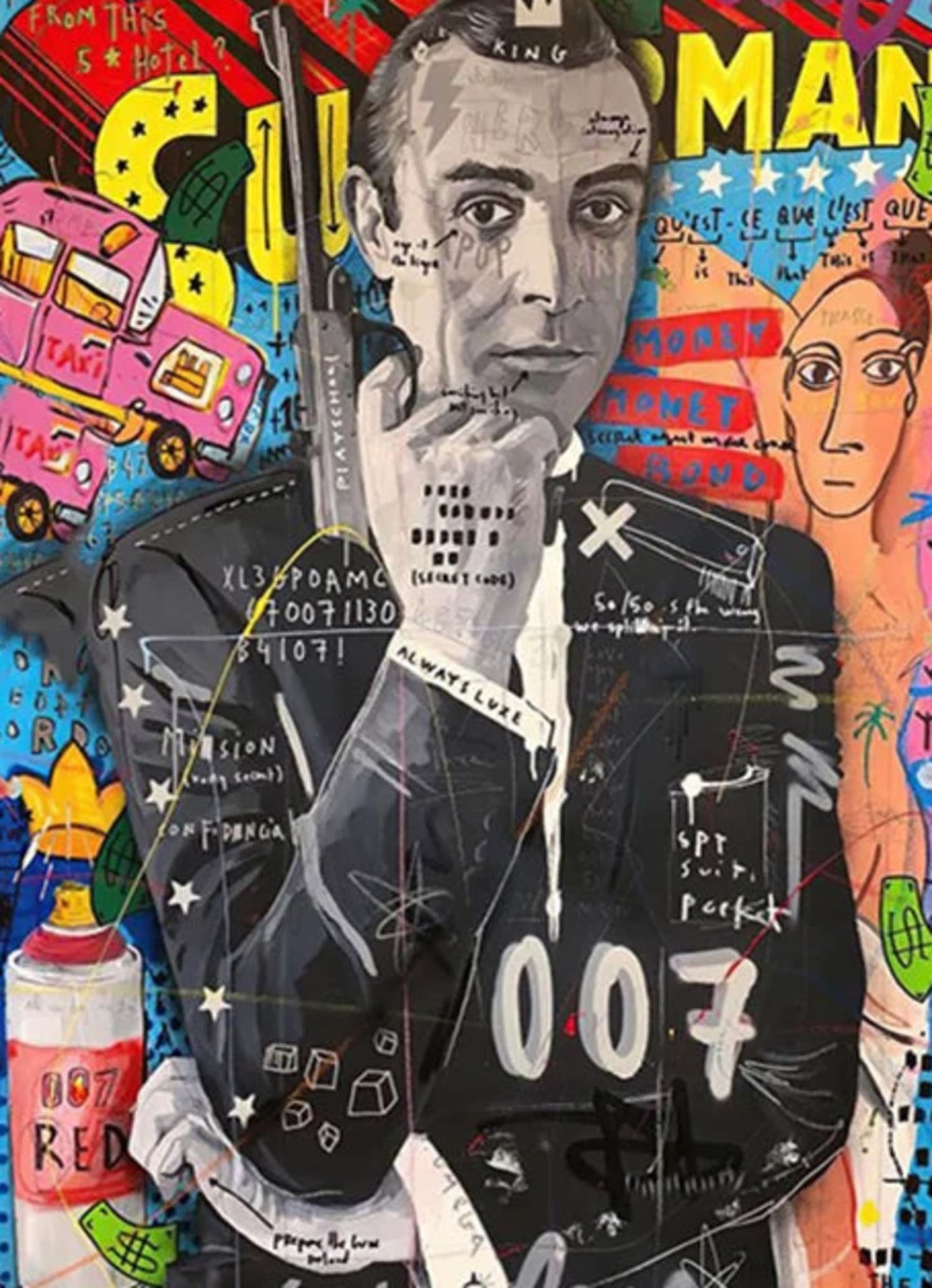 Sean Connery | James Bond Graffiti Portrait