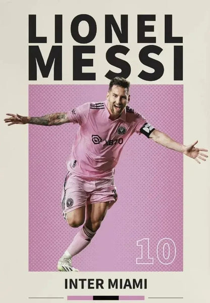 Lionel Messi Inter Miami | Fußball-Kunstwerk-Dekoration