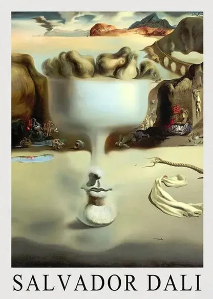 Salvador Dali | Surrealisme | Gezicht en Fruitkom op Strand