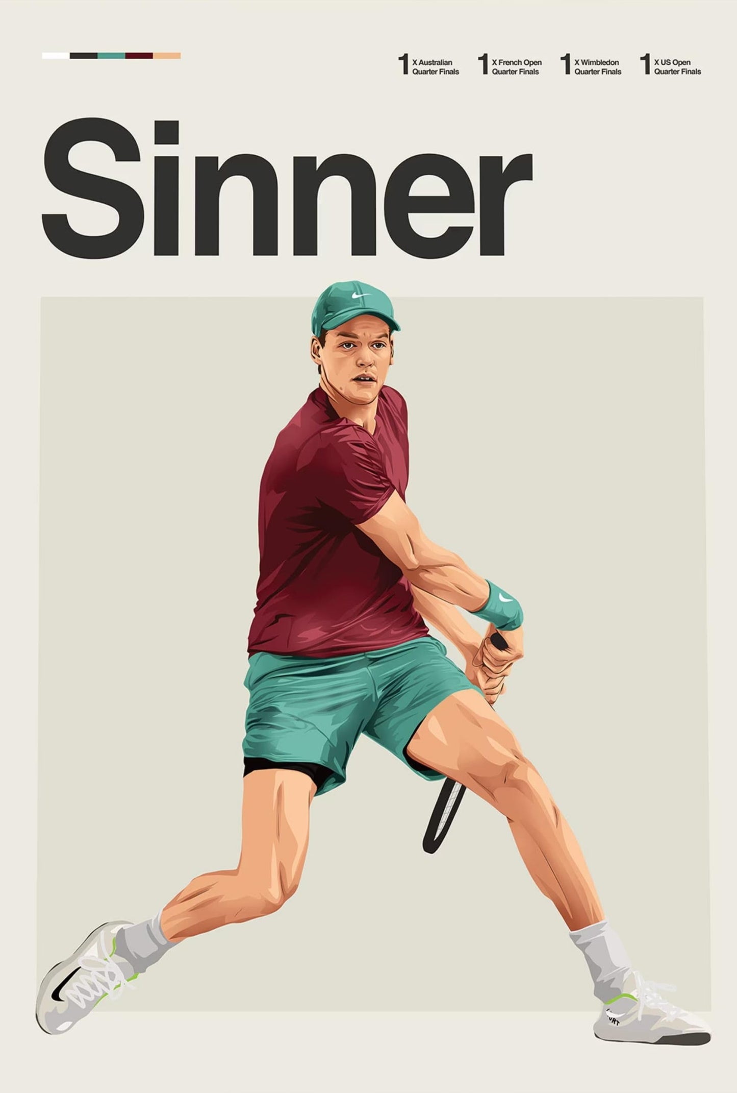 Jannik Sinner | Moderne Tennis Kunst
