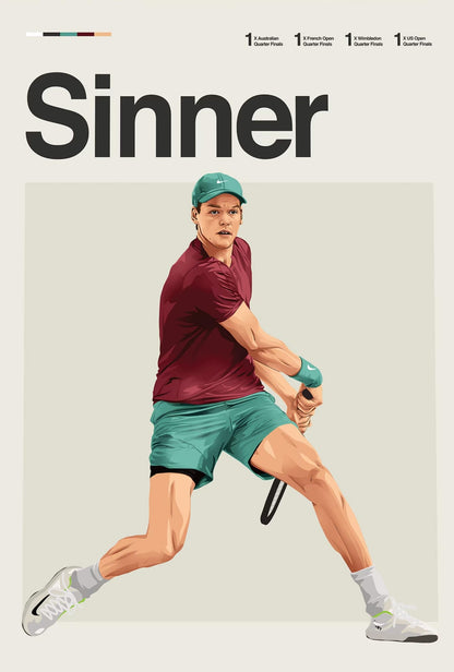 Jannik Sinner | Moderne Tennis Kunst
