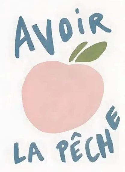 Fruitful Thoughts Poster | Vibrant Artistic Decor | Home Wall Art | Colorful Fruit Design | Decorative Living Space Accents