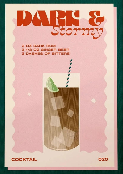Vintage Dark and Stormy Cocktail | Bar-Dekor