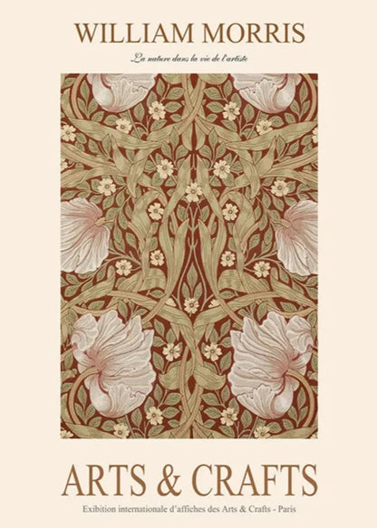 William Morris | Pimpernel Wall Art | Floral Design Poster | Vintage Botanical Print | Botanical Wall Decor | Art Nouveau Style | Home Decor