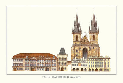 Altes Rathaus | Prag | Tschechische Republik | Gotik- und Renaissance-Architektur | Böhmische Architekturjuwelen | Europäische Städteposter