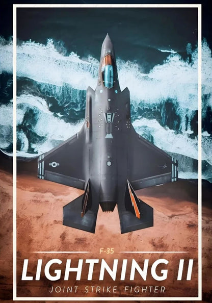 Amerikanisches Kampfflugzeug F22 Poster | Klebende Wandkunst | Wasserfestes Dekor | Wohnen | Schlafzimmer | Bar-Kunstdekor | Ästhetisches Dekor